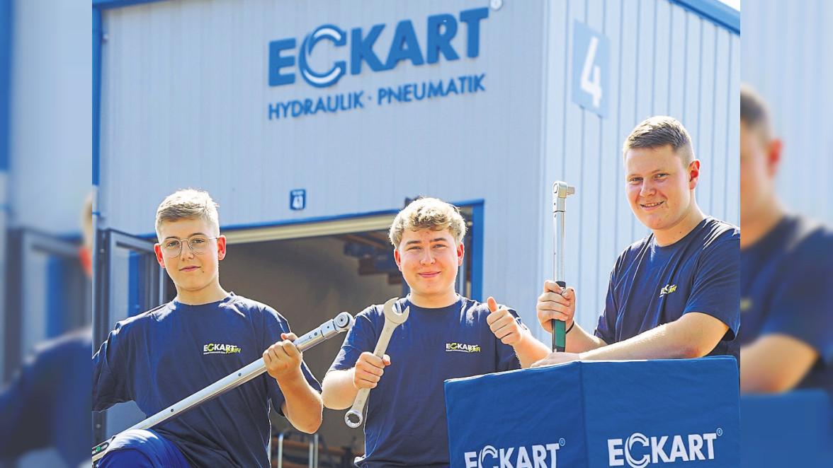 Drei Azubis starten bei Eckart Hydraulics