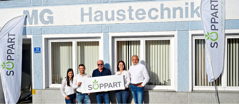 Günter Meindl übergibt sein Lebenswerk nach 38 Jahren - guten Gewissens - an die Firma Soppart GmbH und Co. KG - alle Mitarbeiter werden übernommen. v.l. Lea Hiel, Fabian Soppart, Günter Meindl, Edith Soppart, Robert Soppart.