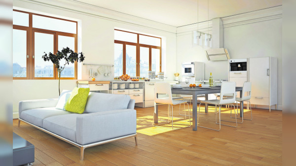 Freiheit und Weite im offenen Wohnbereich