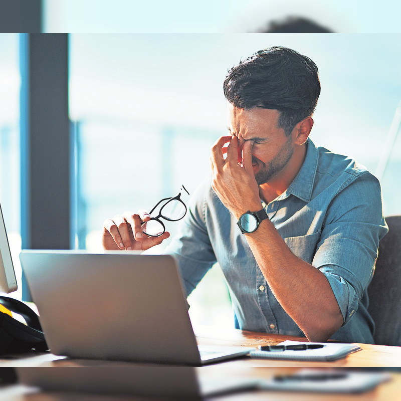 Stress für Augen und Kopf