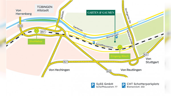 Tübingen: Shuttle-Abfahrtzeiten und Parkmöglichkeiten