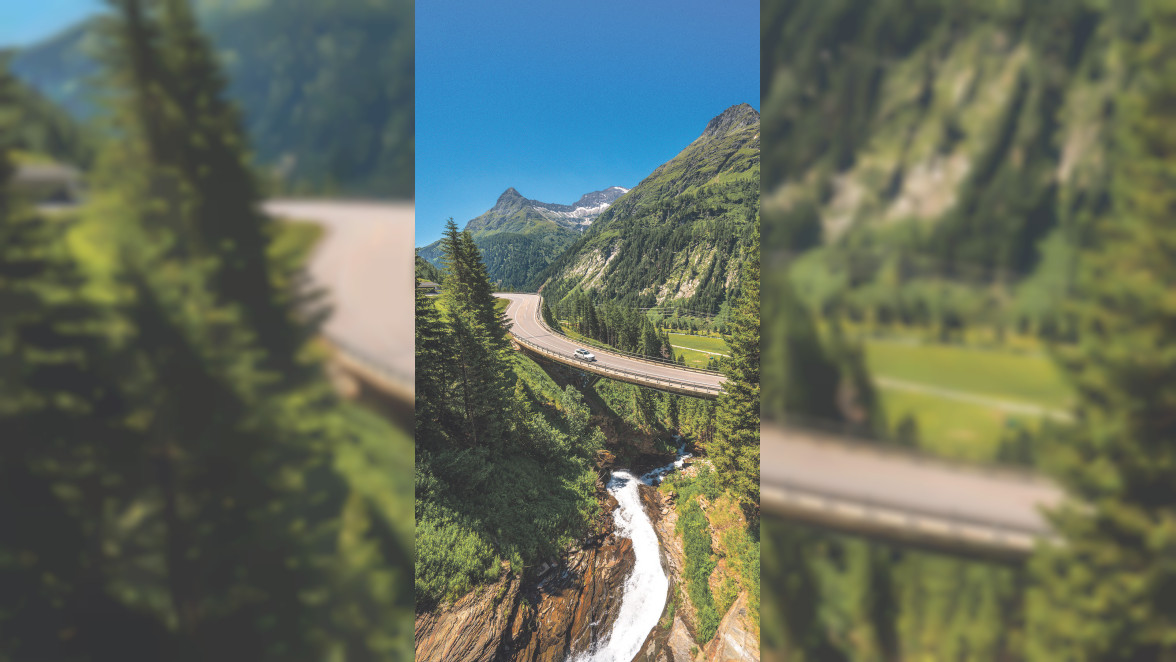 Impressionen von der Felbertauernstraße, einer landschaftlich überaus reizvollen Route über den Alpenkamm gen Süden. Links und rechts liegen zahlreiche sehenswerte Ziele, etwa die Schutzengelkapelle auf der Oberstelleralm im Villgratental