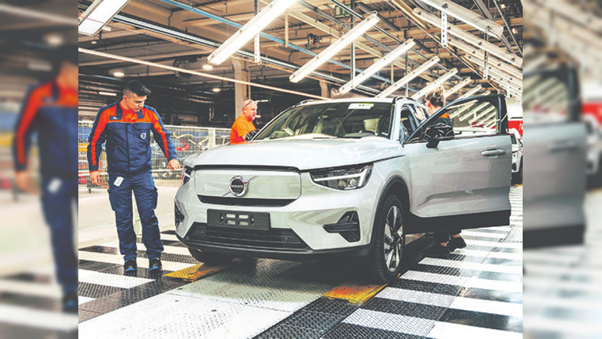 Fahrzeugproduktion im Volvo-Werk im belgischen Gent