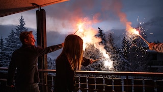 Silvester Feuerwerk Balkon