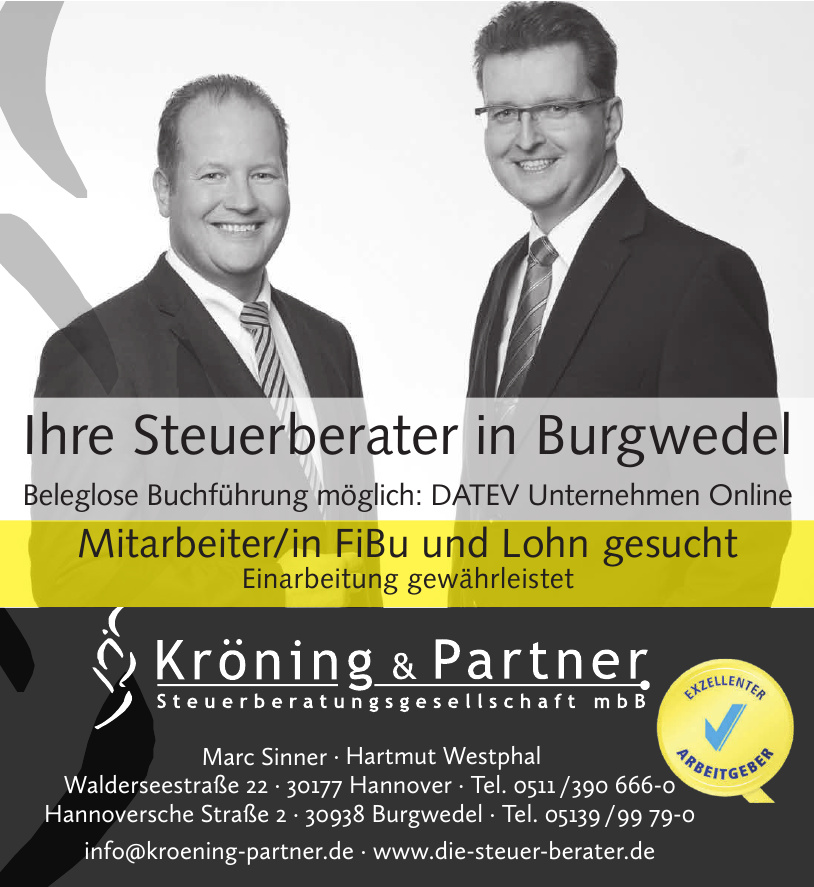 Hannovers Steuerberater Kröning & Partner Mitarbeiter Hannoversche