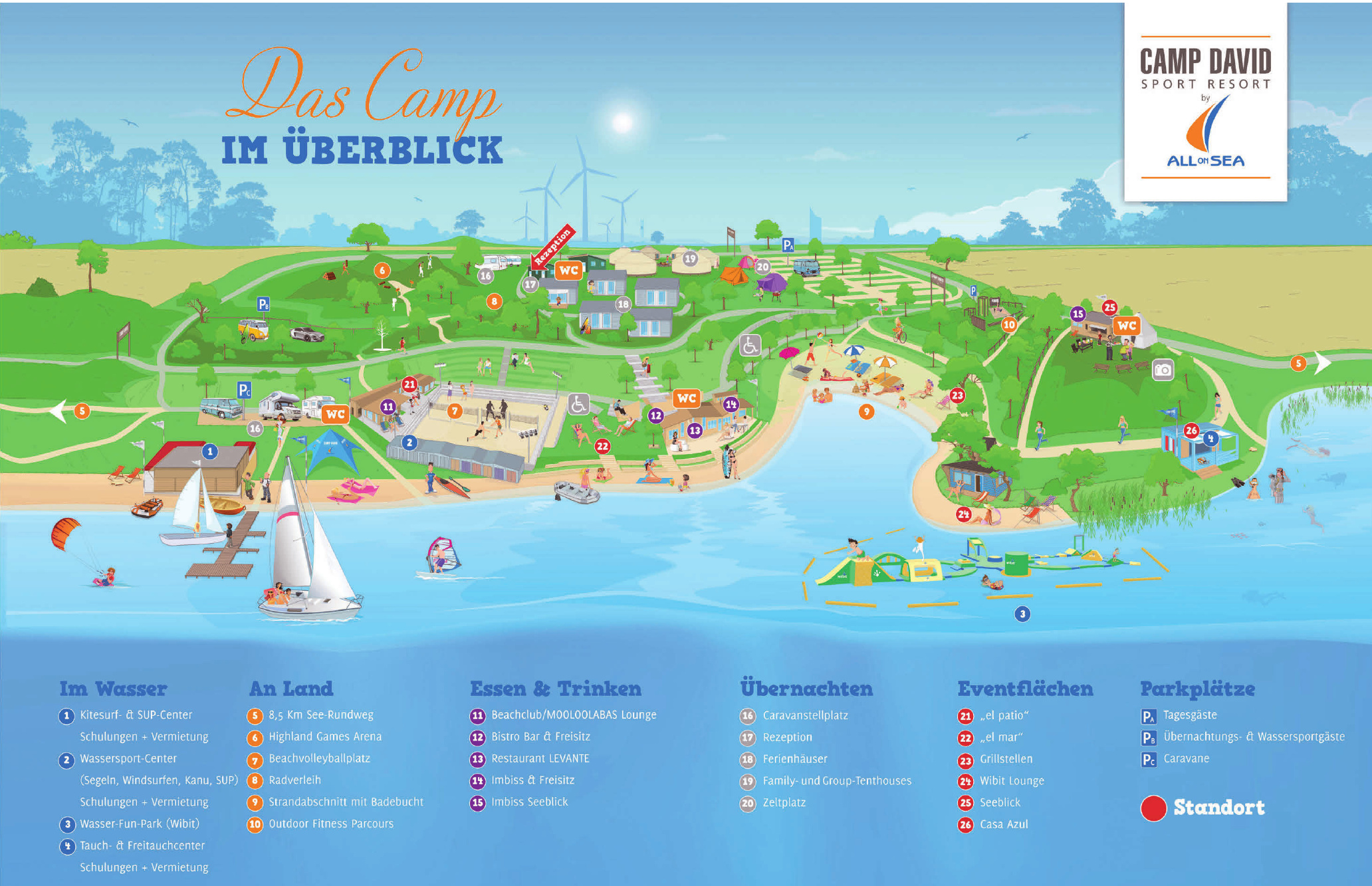 Camp David Rackwitz: Wassersport & Volleyball in der Schladitzer