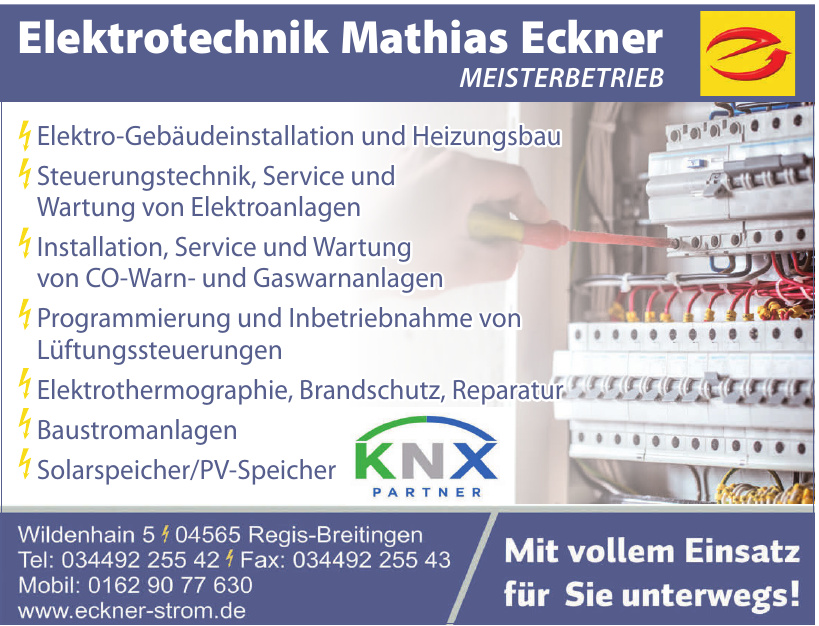 Mathias Eckner Elektrotechnik Eckner in RegisBreitingen Leipziger