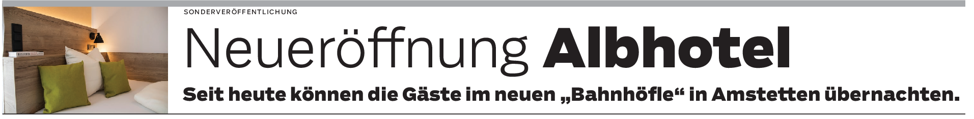 Neues Albhotel Bahnhöfle in Amstetten: Wo Schlaf und Erholung heilig sind