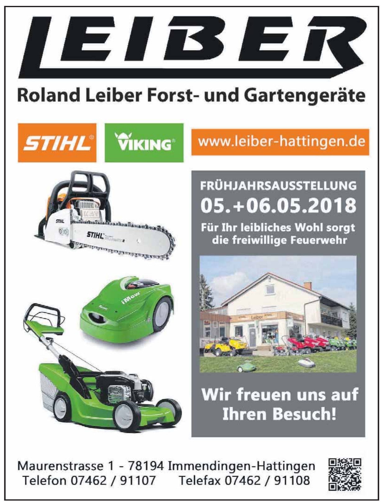 Frühjahrsausstellung Leiber Forst, Garten und Kommunaltechnik