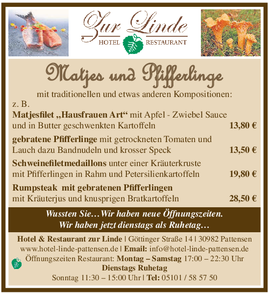 Pattensen Bayrische Wochen im Restaurant Zur Linde Hannoversche Zeitung