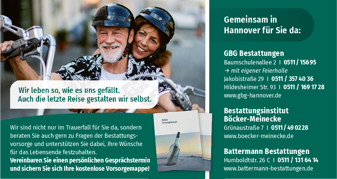 GBG Bestattungen Hannover: Bittner über Vorsorgemappen - Hannoversche ...