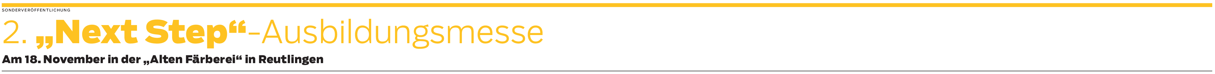 Ausbildungsmesse 2022 in Reutlingen: Next Step Hallenplan