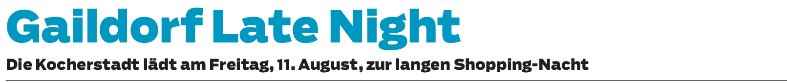 Gaildorf Late Night: Entspannter Einkaufsbummel am Abend