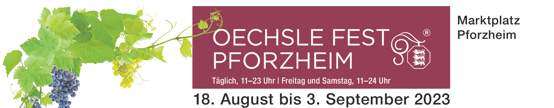 OECHSLE FEST PFORZHEIM: Die Weinlauben im Überblick: