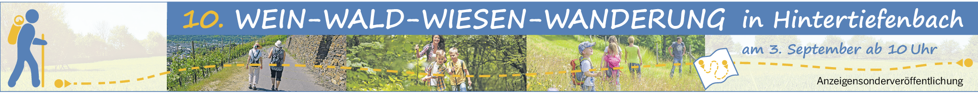 10. Wein-Wald-Wiesen-Wanderung in Hintertiefenbach am 3. September: Um 10 Uhr fällt der Startschuss zur 10. wwww