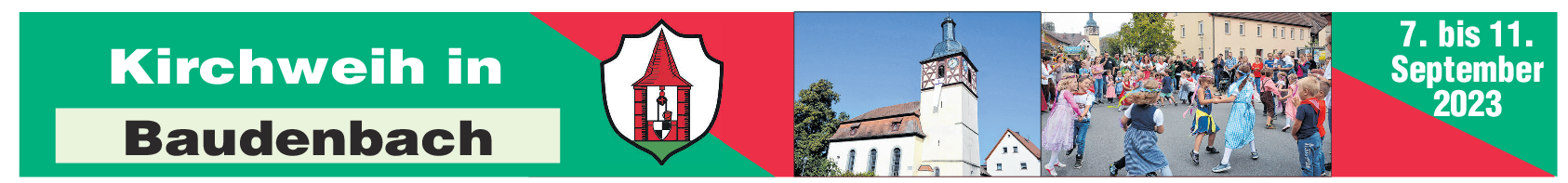 Kirchweih in Baudenbach: 7. bis 11. September 2023