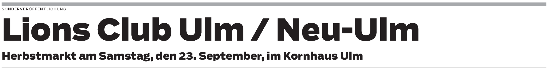 23. September-Neu-Ulm: Löwenstarker Herbstmarkt