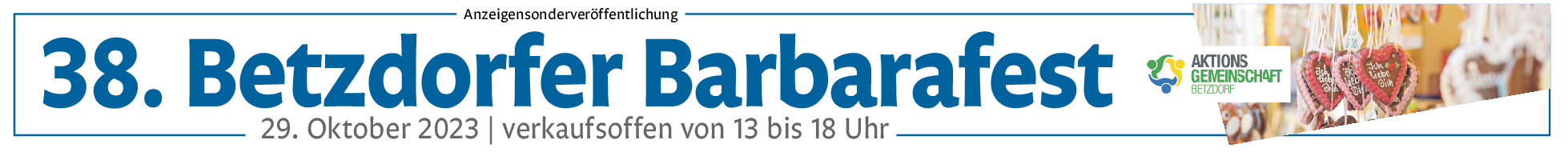 38. Barbarafest in Betzdorf: Verkaufsoffener Sonntag erstmals mit Handwerkund Dienstleistungsmeile