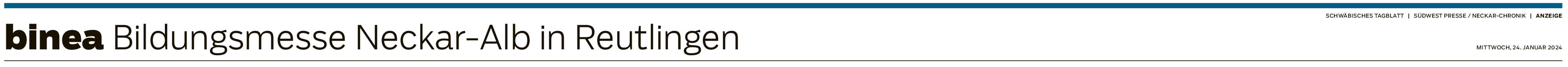 Bildungsmesse Neckar-Alb in Reutlingen: Bildung bedeutet Zukunft