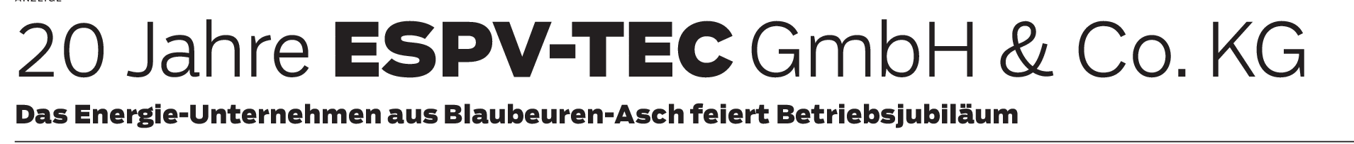 ESPV-TEC GmbH & Co. KG: Eine regionale Erfolgsgeschichte