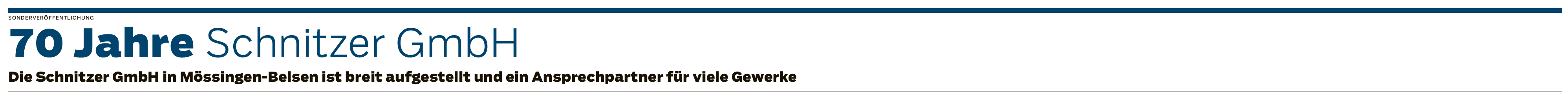 Schnitzer GmbH in Mössingen-Belsen: Siebzig Jahre Erfahrung & Know-how