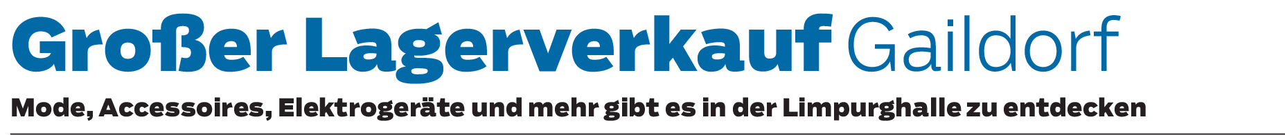 Lagerverkauf in Gaildorf: Schnäppchen in der Limpurghalle