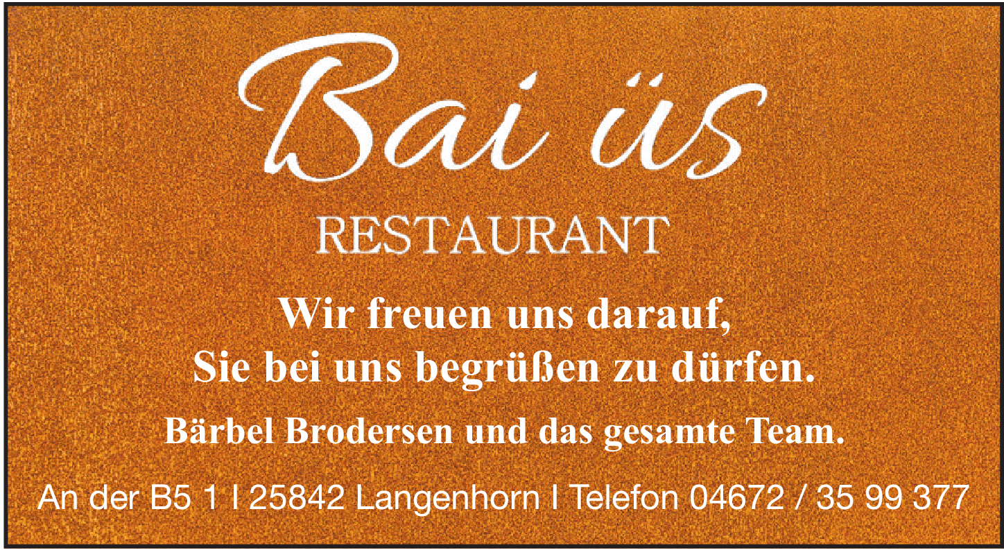 SHZ Neues Geschmackserlebnis in Langenhorn „Bai üs“ bietet