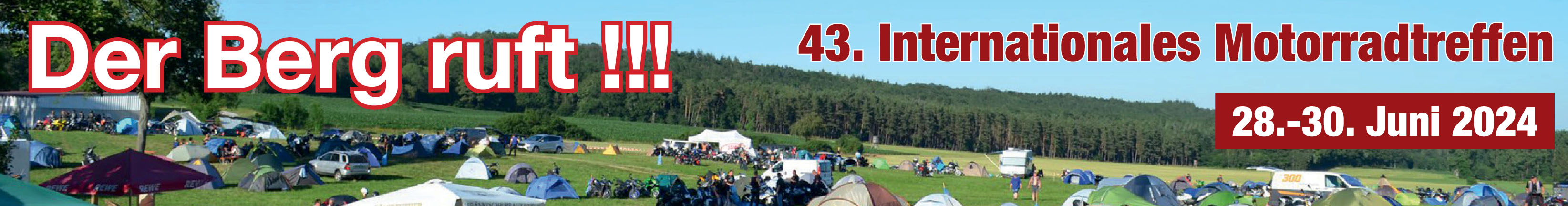 43. Internationales Motorradtreffen im Gailnauer Steinbruch: "Der Berg ruft!" – vom 28. bis 30. Juni 