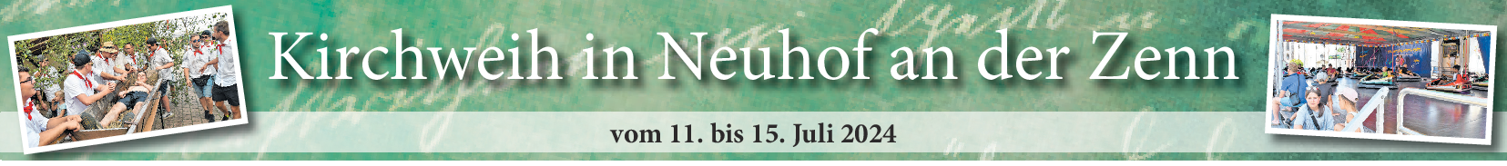 Kirchweih in Neuhof an der Zenn vom 11. bis 15. Juni: Erstmals mit Kindergottesdienst auf dem Autoscooter am Sonntag um 10.00 Uhr