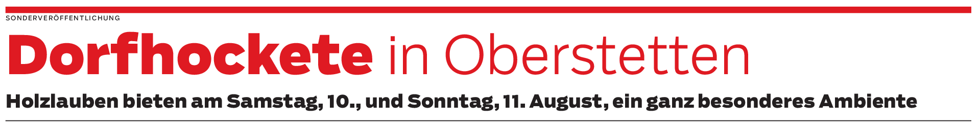 Dorfhockete in Oberstetten: Hier wird die Gemeinschaft gefeiert