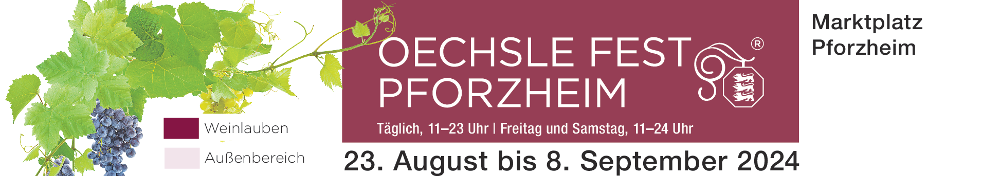 Die Weinlauben auf dem Oechsle Fest in Pforzheim