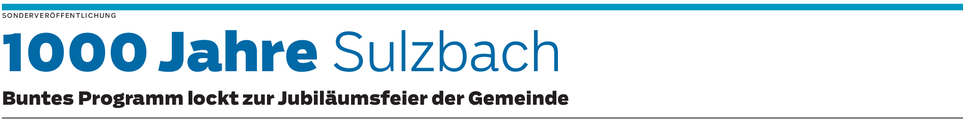 1000 Jahre Sulzbach: Grußwort zum Jubiläum