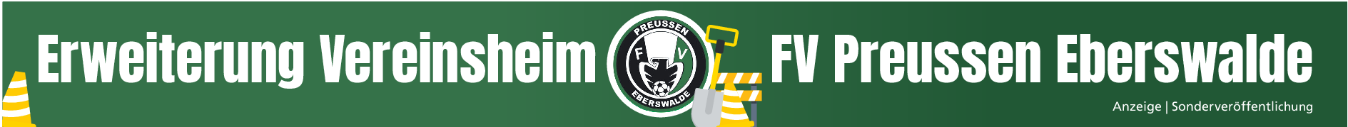 Erweiterung Vereinsheim FV Preussen Eberswalde