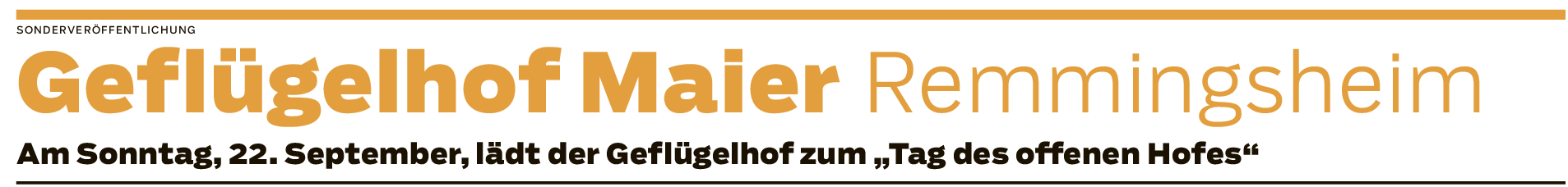 Geflügelhof Maier in Remmingsheim: Hof-Sonntag für Jung und Alt