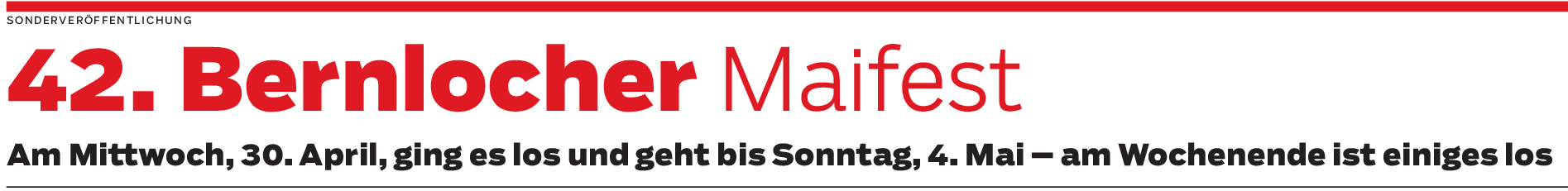 Maifest in Bernloch: Zweite Phase bis 4. Mai