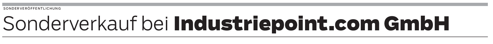 Sonderverkauf bei Industriepoint in Munderkingen