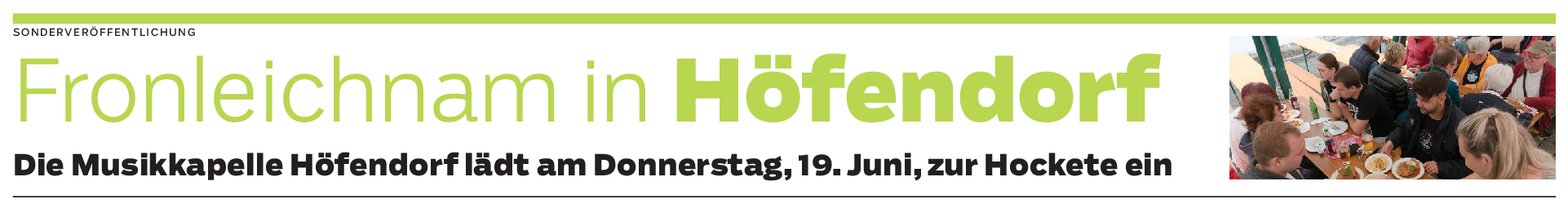 Fronleichnamsfest in Höfendorf: Alle Jahre wieder