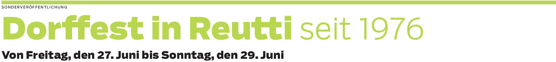 Dorffest in Reutti seit 1976