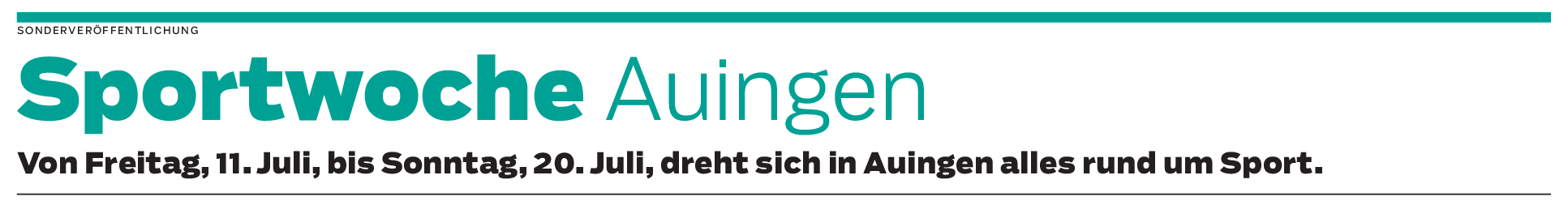 Sportwoche Auingen