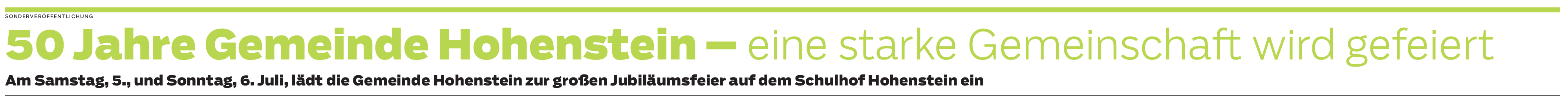 50 Jahre Gemeinde Hohenstein
