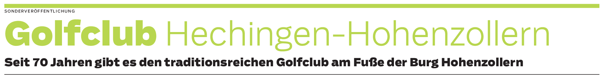 70 Jahre Golfclub Hechingen-Hohenzollern