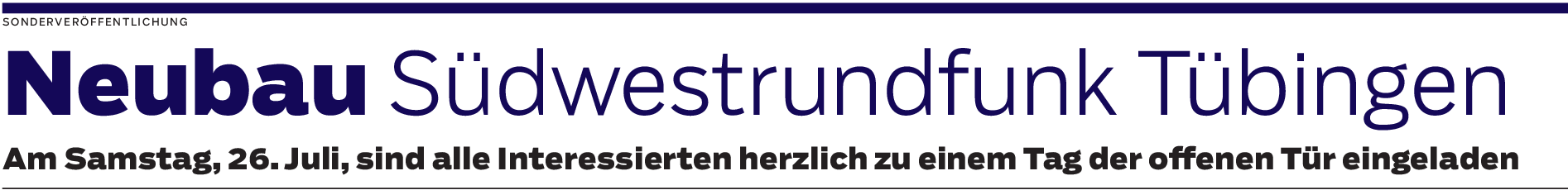 Tübingen: Der Südwestrundfunk lädt ein