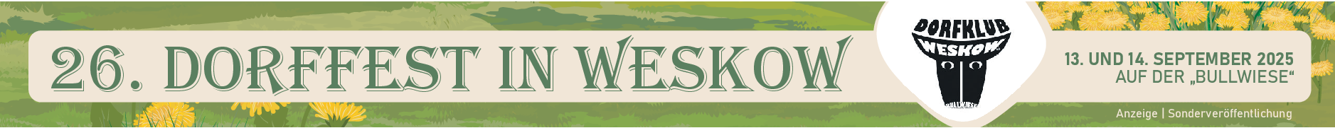 Dorffest in Weskow: Der Dorfklub lädt zum Mitfeiern ein