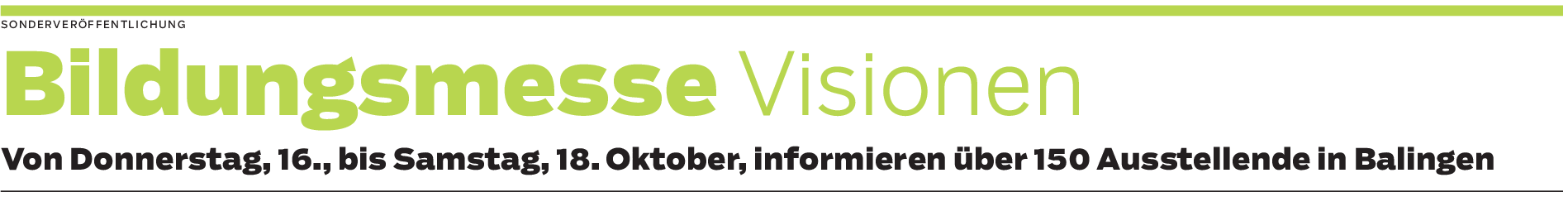 Bildungsmesse Visionen in Balingen