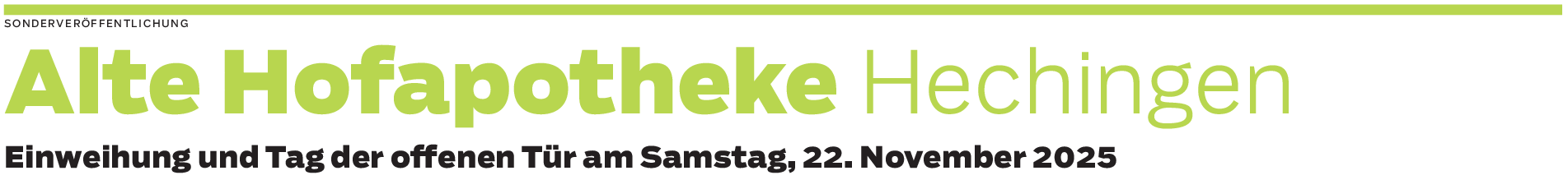 Alte Hofapotheke Hechingen: Eröffnung und Tag der offenen Tür