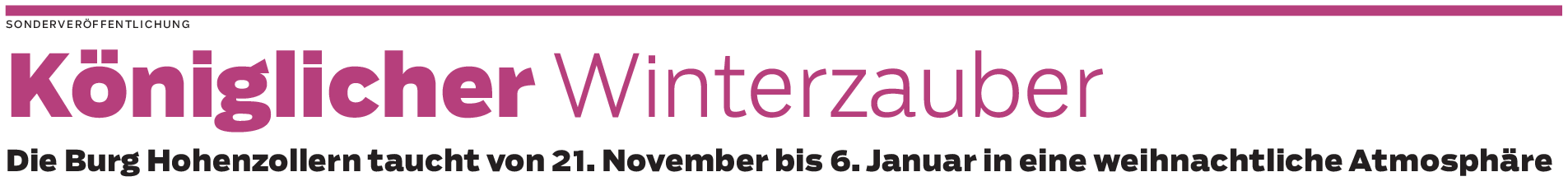 Königlicher Winterzauber auf Burg Hohenzollern