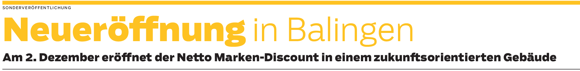 Netto-Neueröffnung mit Wohnraum in Balingen
