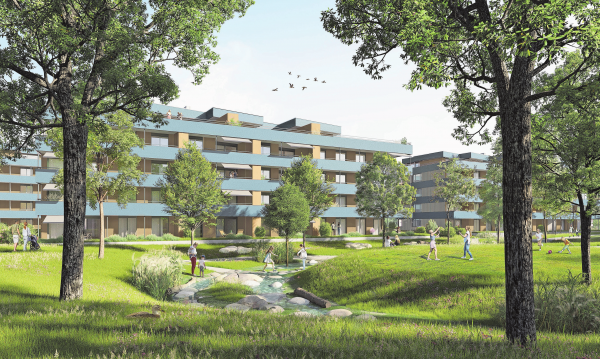 Vom Industriegelände zum Wohnquartier: Der Weihermattpark nimmt Form an