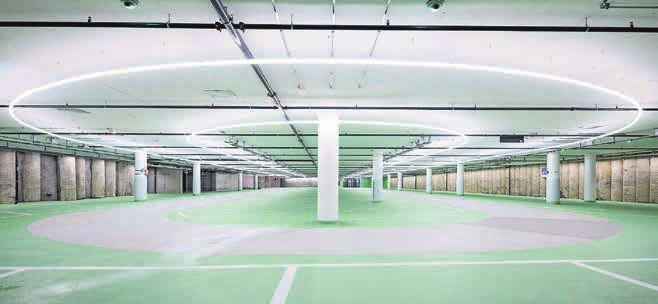 Parkhaus Central in St. Gallen kurz vor der Eröffnung
