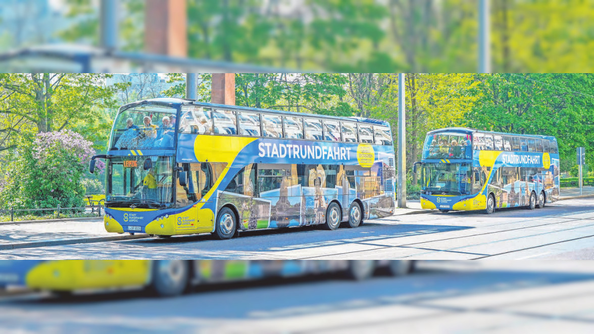 Stadtrundfahrt Leipzig GmbH: Hop-on und Hop-off im blau-gelben Doppeldeckerbus